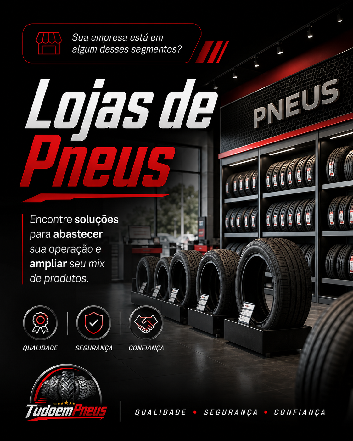Loja de pneus para revenda